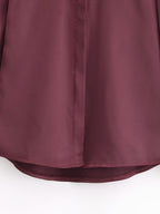 Women's Women Clothing Spring Street Casual Pocket Satin Shirt
