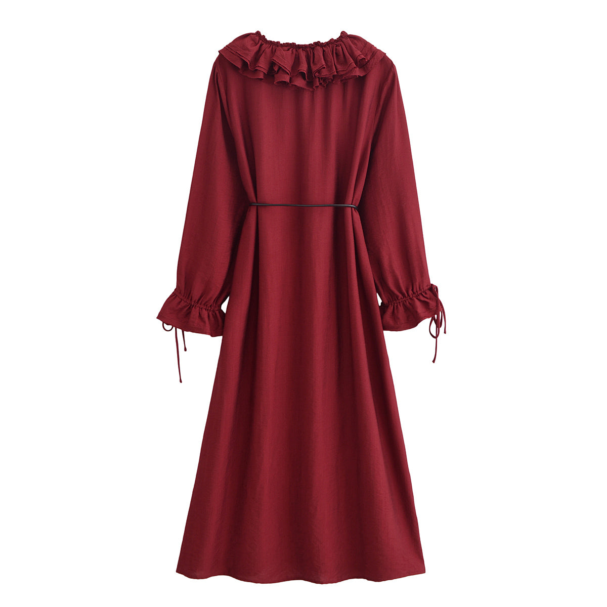 Women's Ruffle-Trim V-Neck Maxi Dress