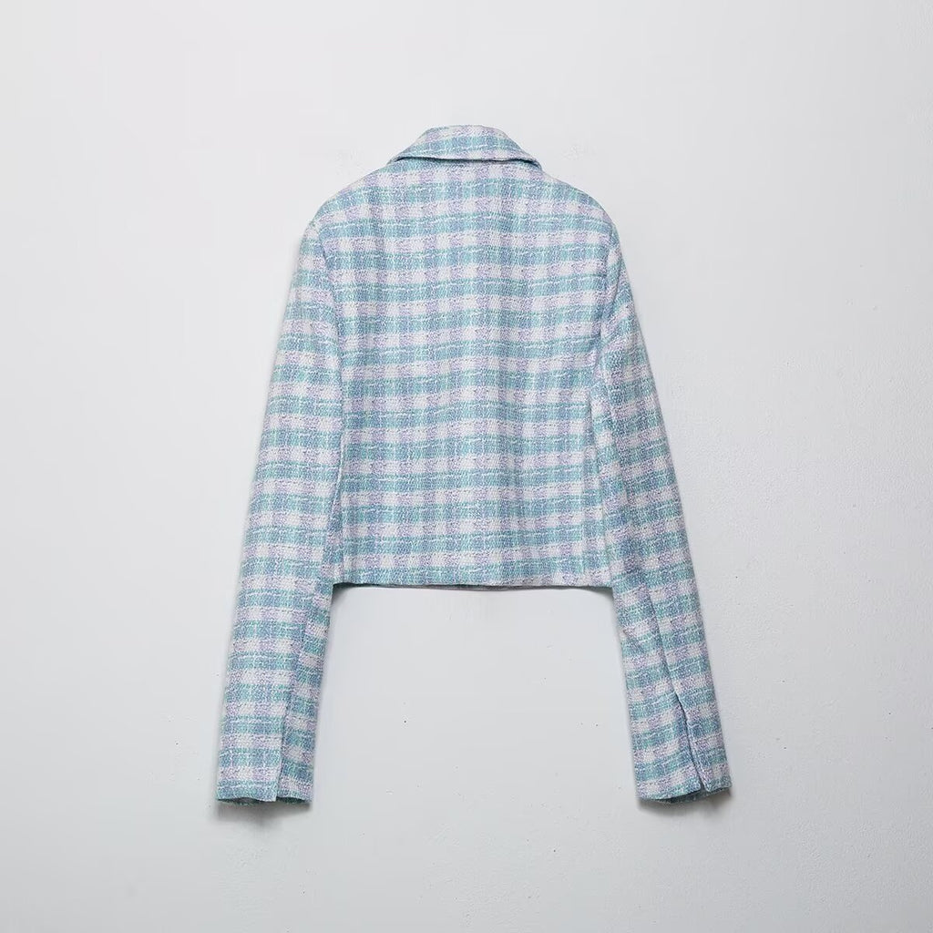 Women's Winter Casual Blazer and Skirt Two-Piece Set