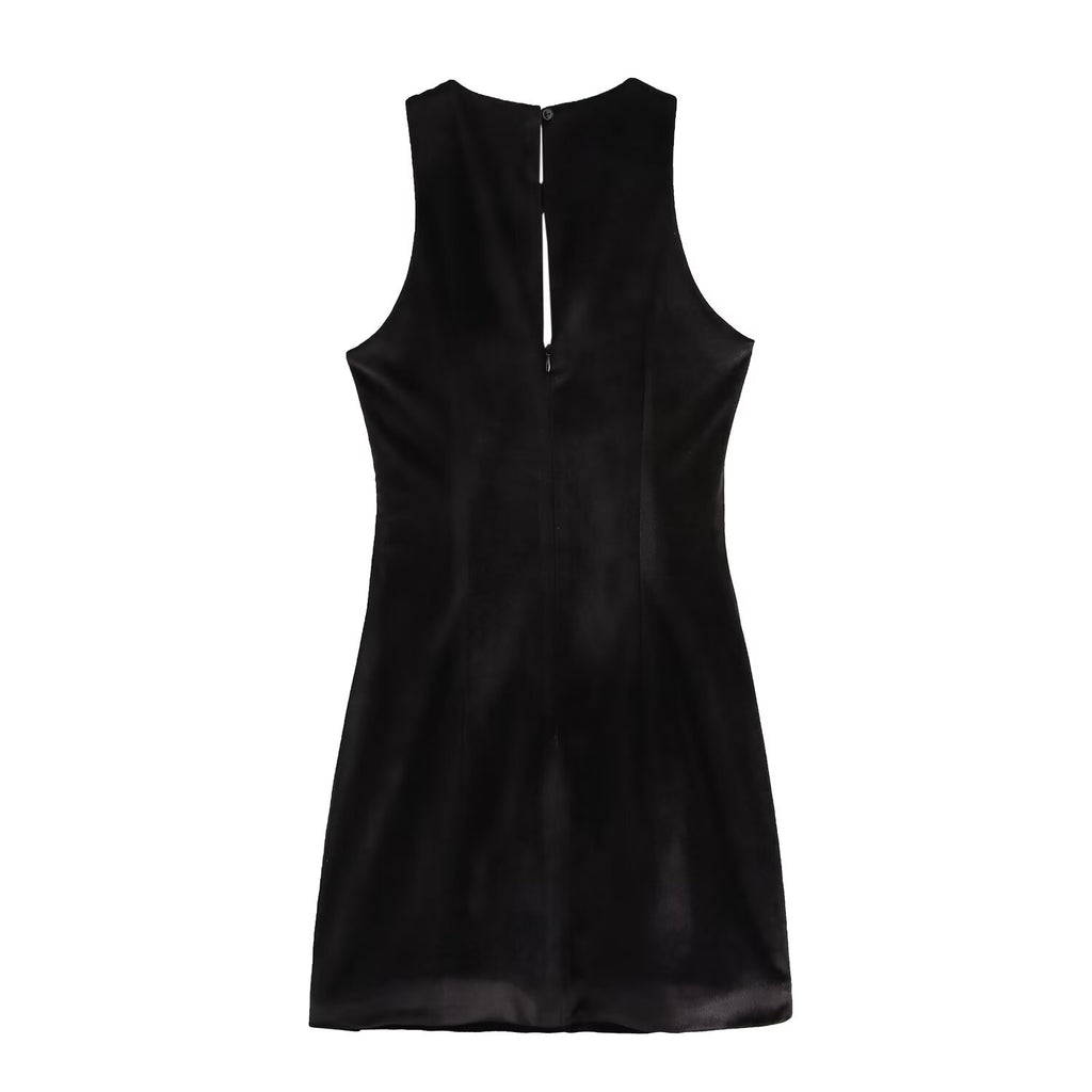 Velvet Bow Cutout Bodycon Mini Dress