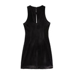 Velvet Bow Cutout Bodycon Mini Dress