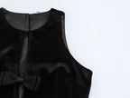 Velvet Bow Cutout Bodycon Mini Dress