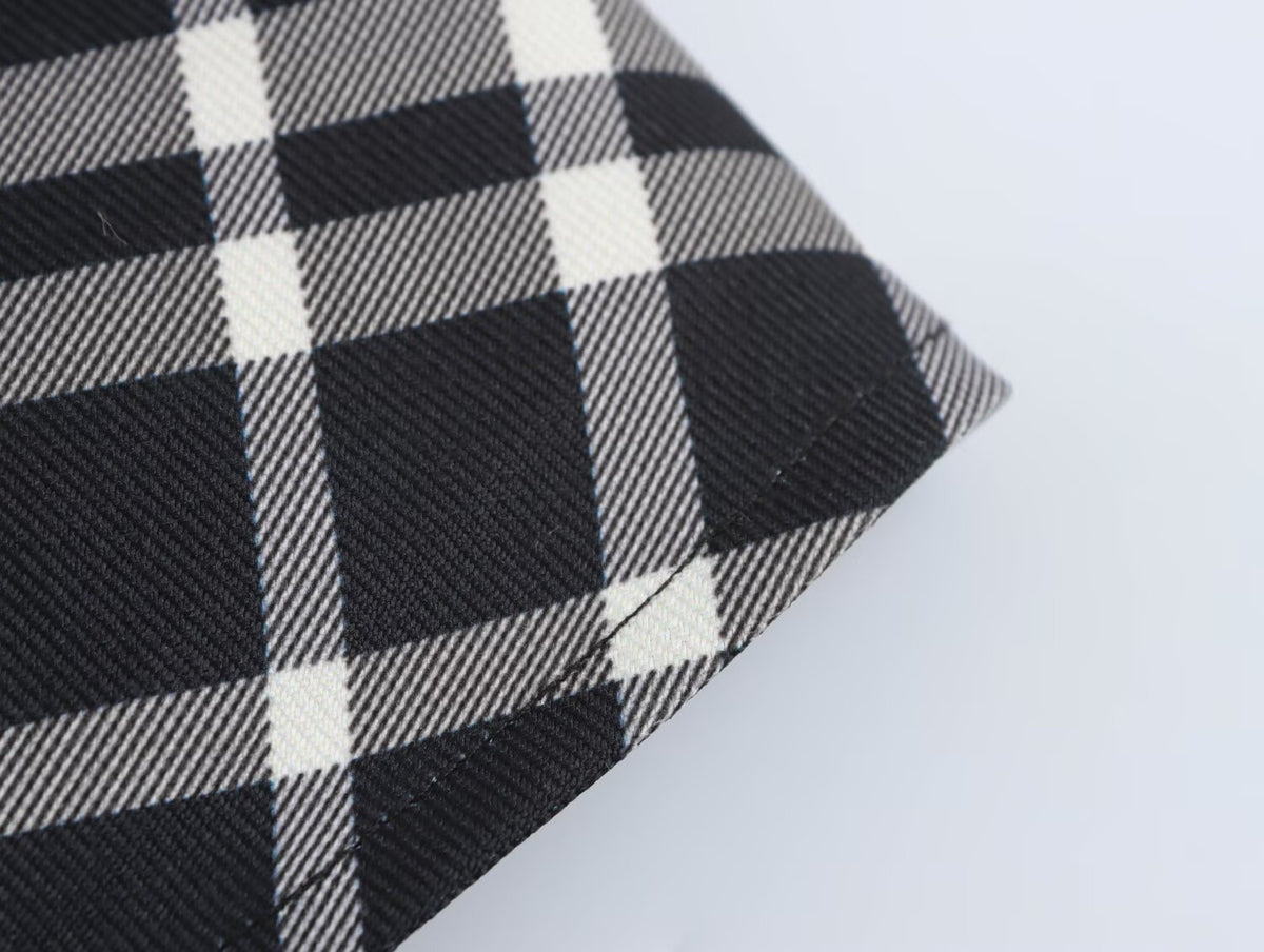 Women's Autumn Winter Street Design Plaid Velvet Dress