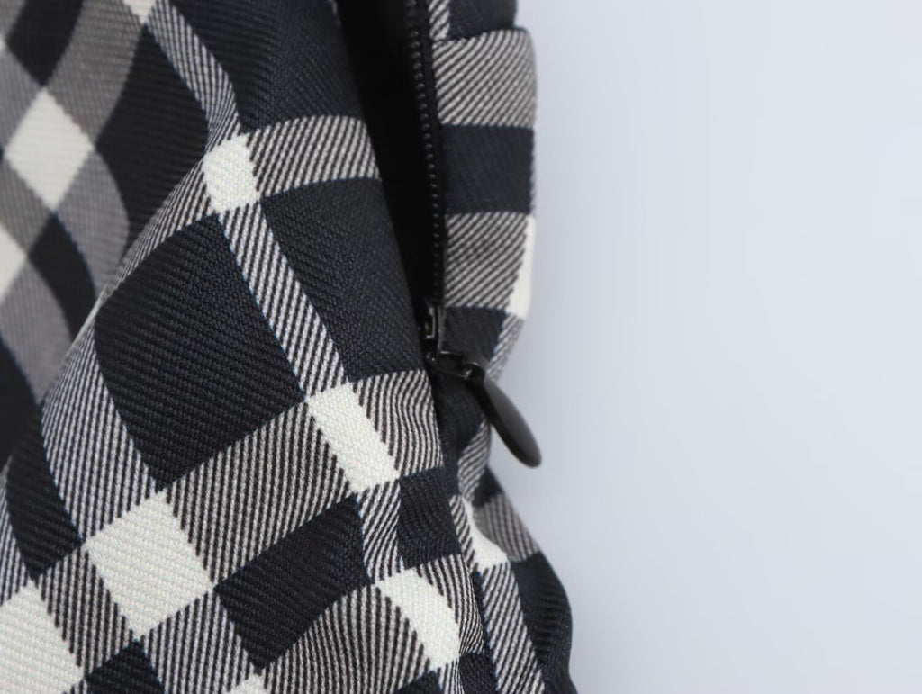 Women's Autumn Winter Street Design Plaid Velvet Dress