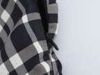 Women's Autumn Winter Street Design Plaid Velvet Dress
