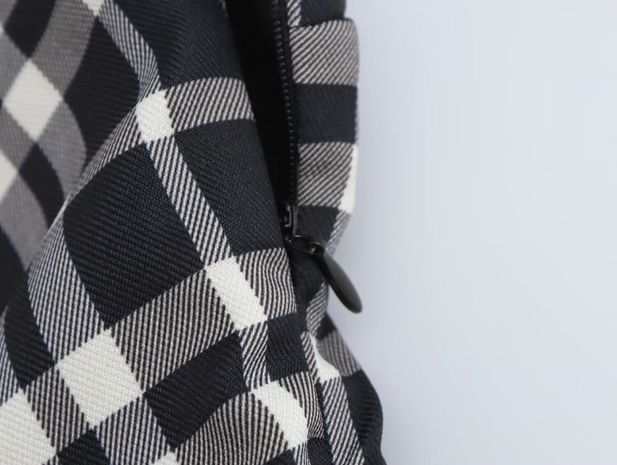 Women's Autumn Winter Street Design Plaid Velvet Dress
