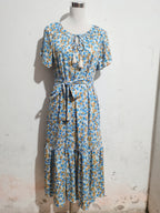 Summer Vacation Print Short-Sleeve Dress