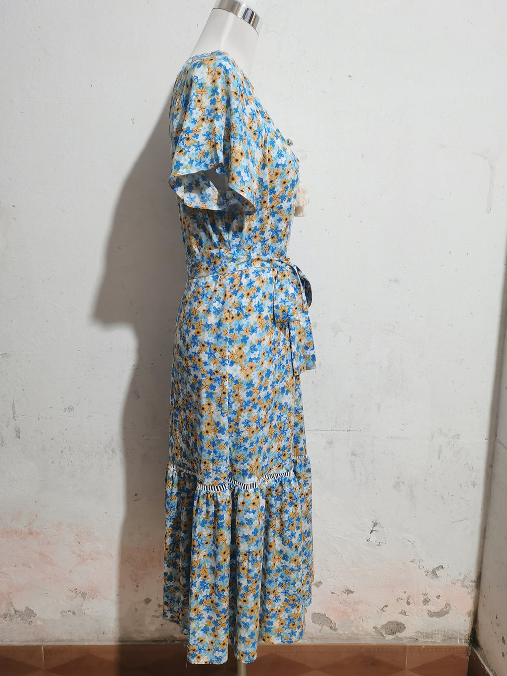 Summer Vacation Print Short-Sleeve Dress