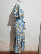 Summer Vacation Print Short-Sleeve Dress