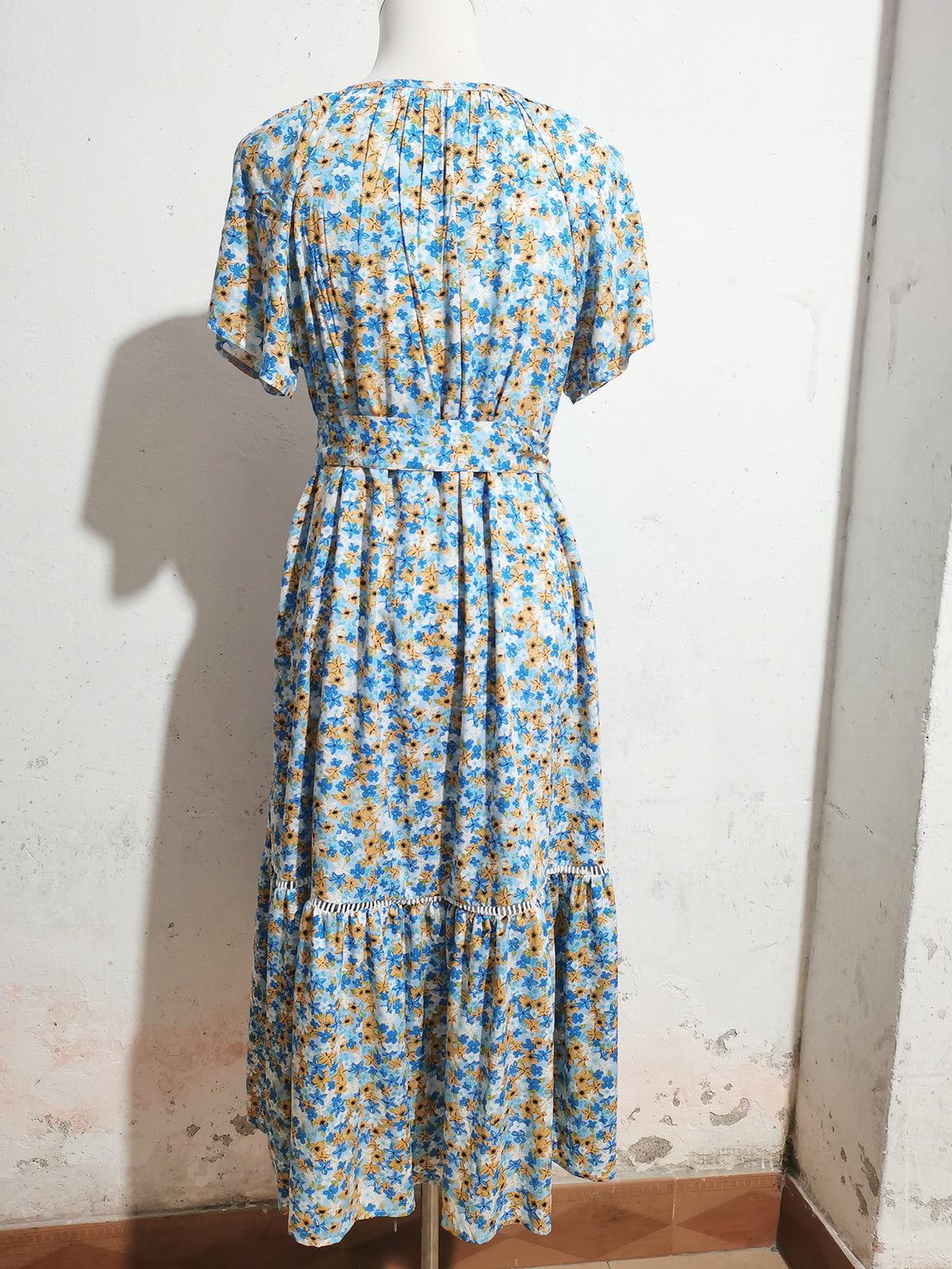 Summer Vacation Print Short-Sleeve Dress