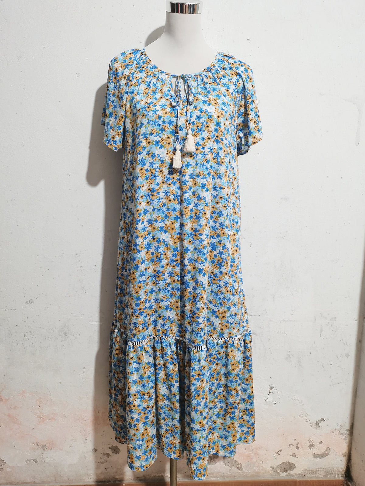 Summer Vacation Print Short-Sleeve Dress