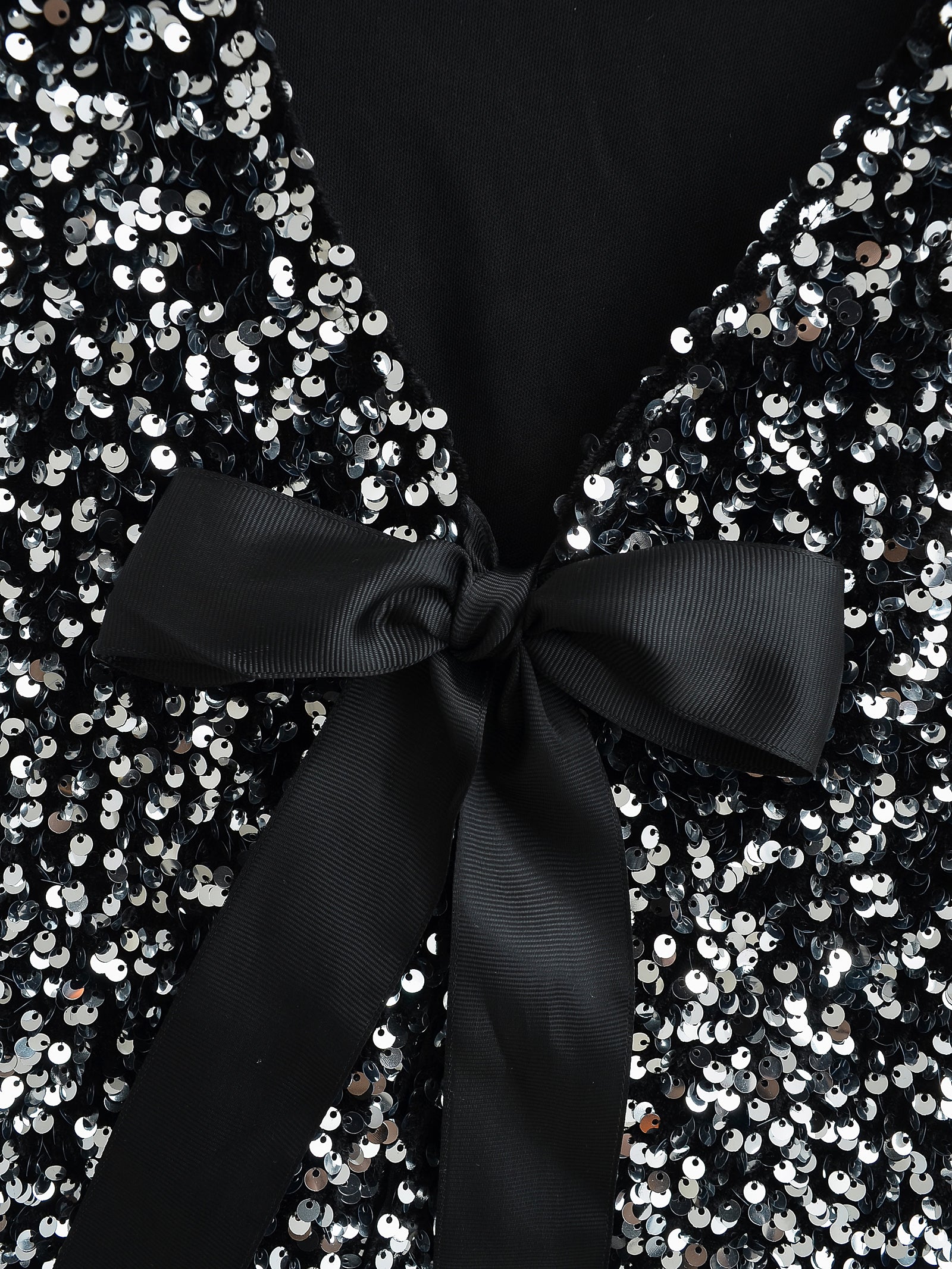 Women's Sequin Bow Lace-Up Party Top