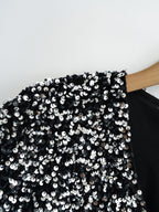 Women's Sequin Bow Lace-Up Party Top