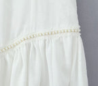 Women's Spaghetti-Strap Jacquard Beaded Split Maxi Dress