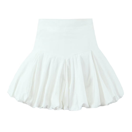 Summer High Waist All Matching Slim Fit Anti Exposure A line Bubble Bud Skirt