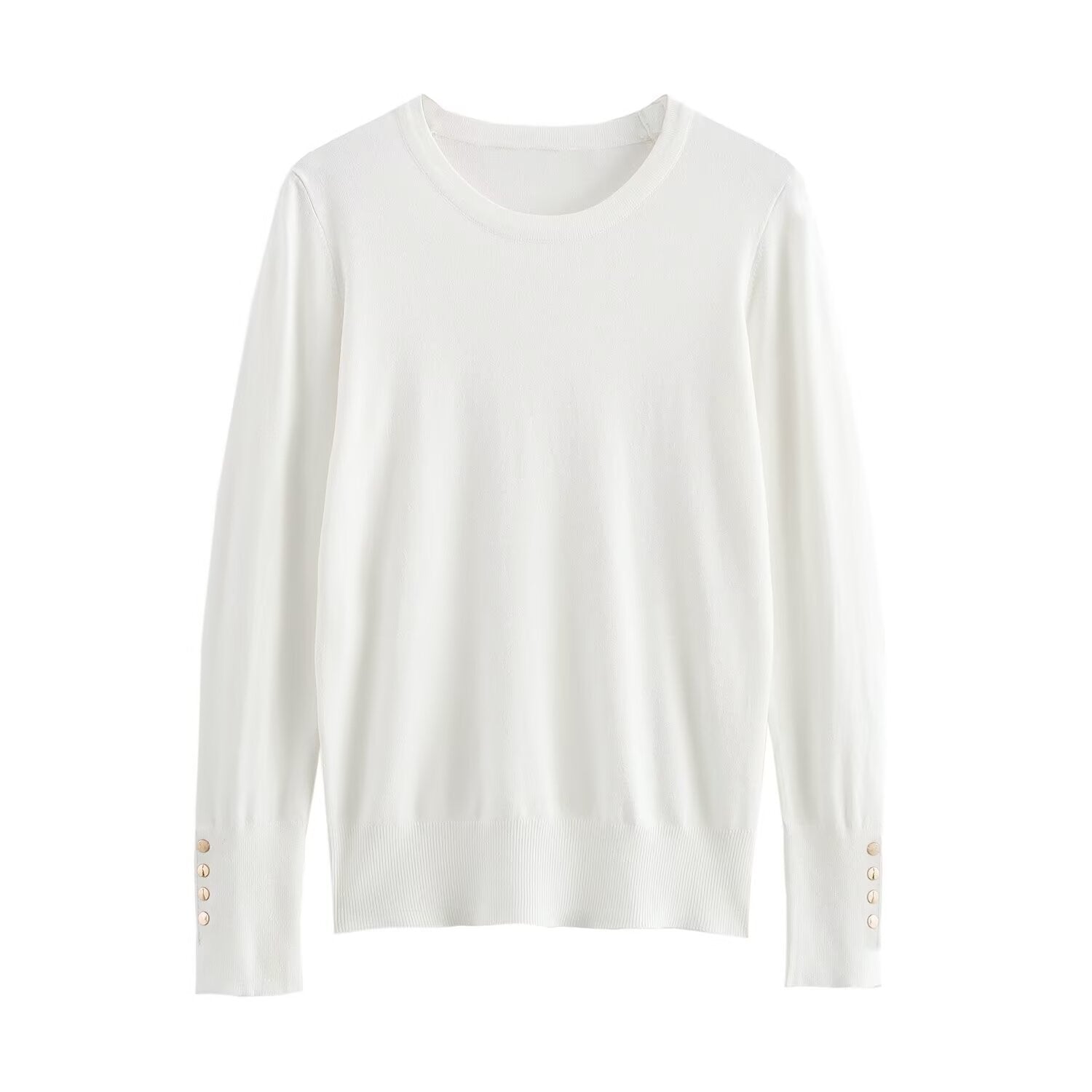 Women's Button-Cuff Knit Top