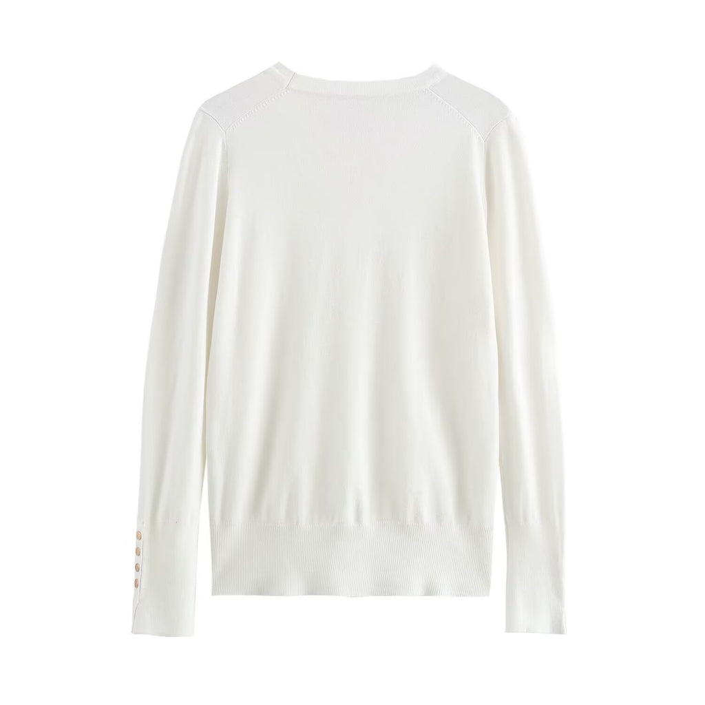 Women's Button-Cuff Knit Top
