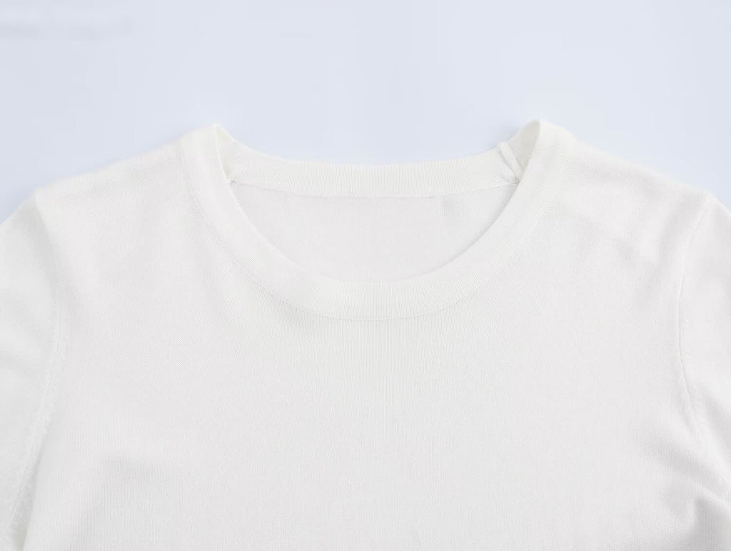 Women's Button-Cuff Knit Top