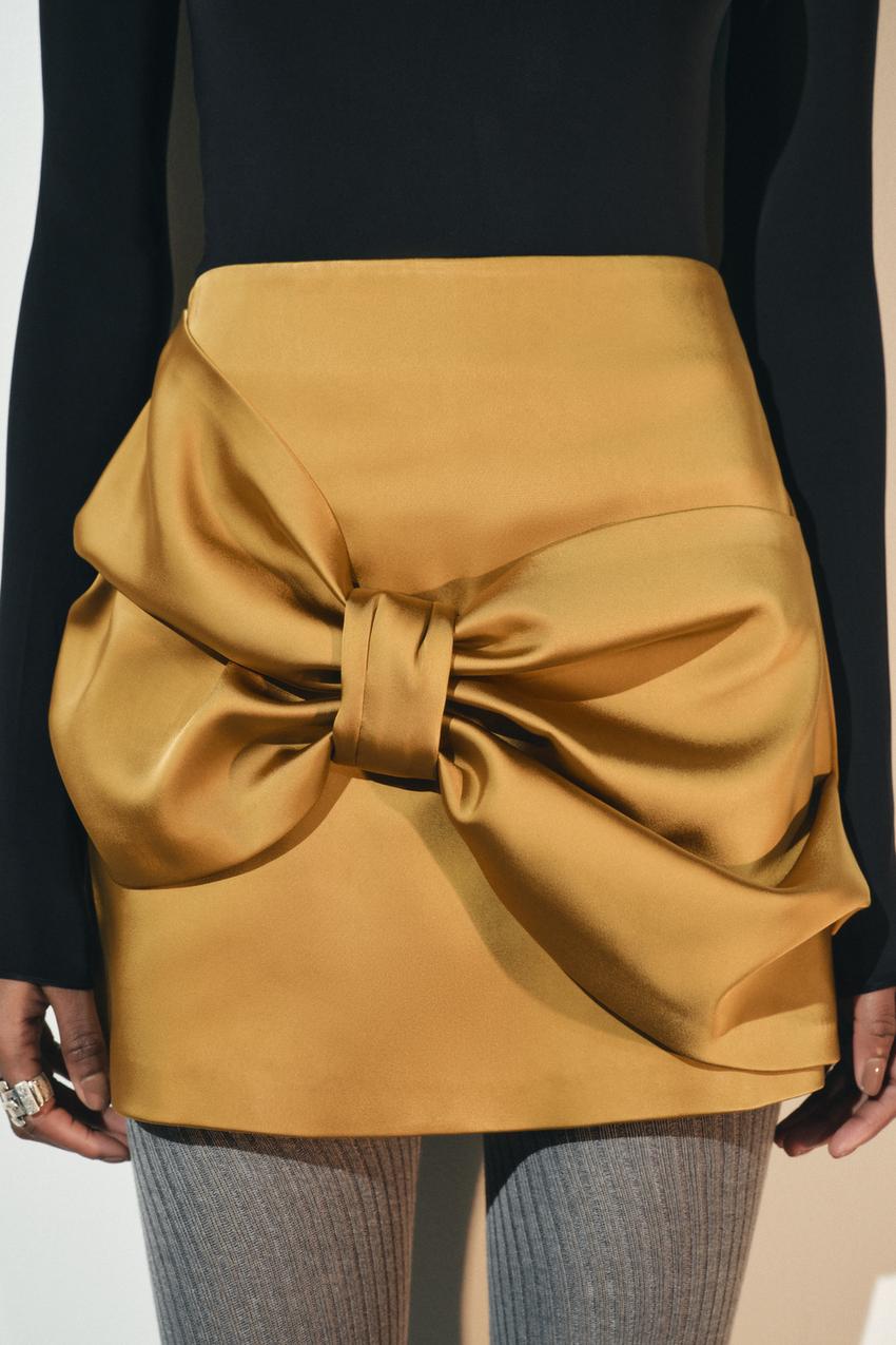 Popular Elegant Bow Glossy Skirt