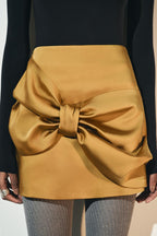 Popular Elegant Bow Glossy Skirt