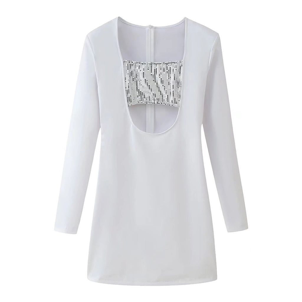 Sequin Corset Cutout Bodycon Dress