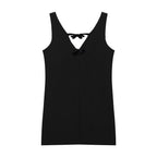 Winter Velvet Bowknot Decoration V-Neck Straight Dress