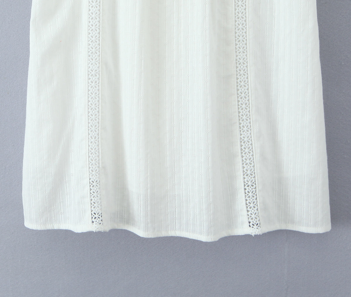 Lace-Up V-Neck A-Line Mini Dress