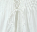 Lace-Up V-Neck A-Line Mini Dress