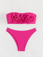 Split Swimsuit Women Rose Flat Bikini Sexy HW Bikini