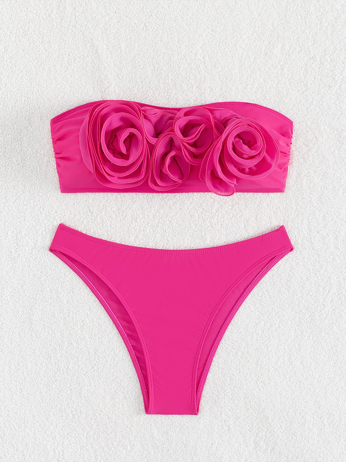 Split Swimsuit Women Rose Flat Bikini Sexy HW Bikini