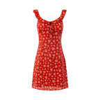 Women's Seaside Floral Strap Vacation Dress