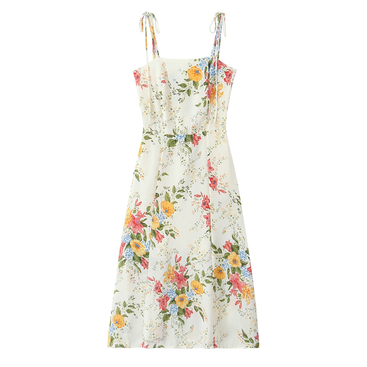 Floral Small Floral-Print Large Strap Dress