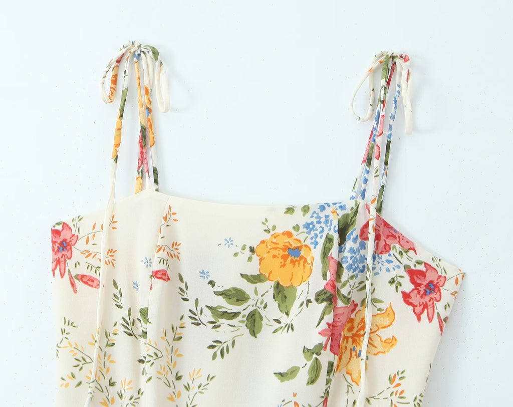 Floral Small Floral-Print Large Strap Dress