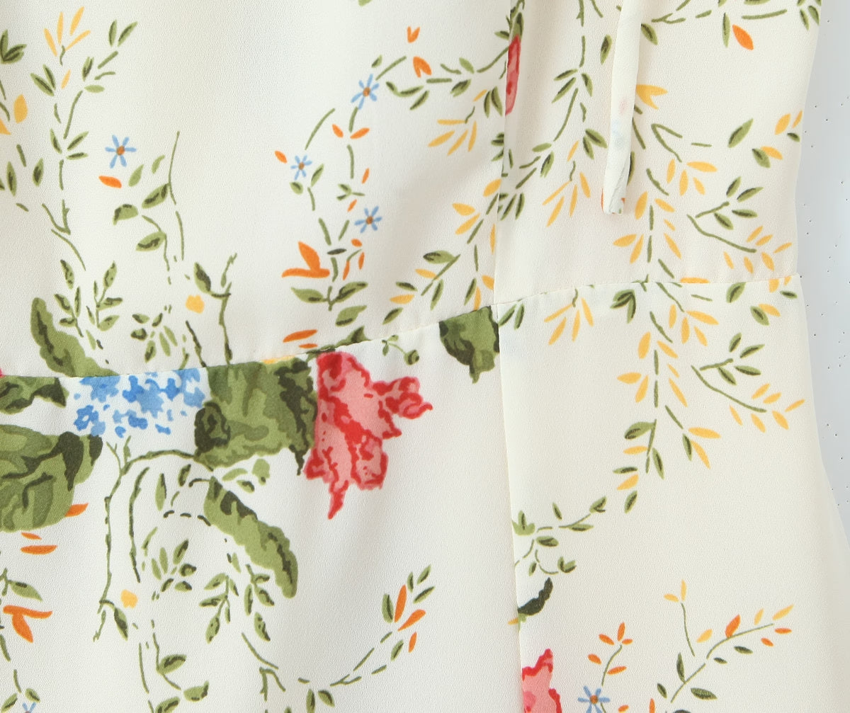 Floral Small Floral-Print Large Strap Dress
