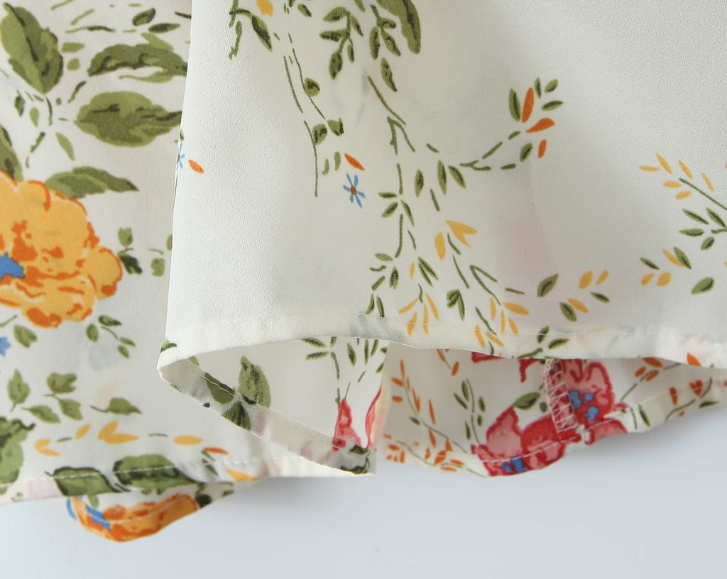 Floral Small Floral-Print Large Strap Dress