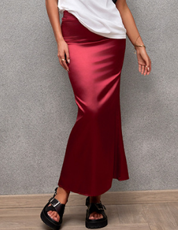 Women's Satin Hip Skirt
