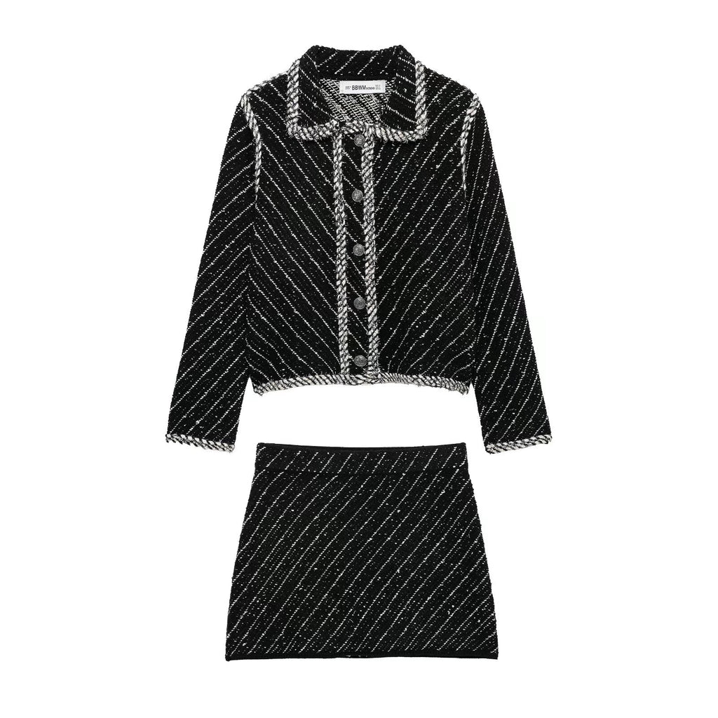 Women's Elegant Collared Long-Sleeve Jacket