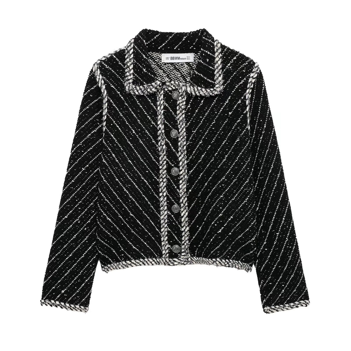 Women's Elegant Collared Long-Sleeve Jacket
