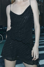 Asymmetric Ruffle Mini Dress