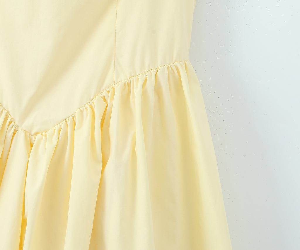 Halter Ruched A-Line Mini Dress