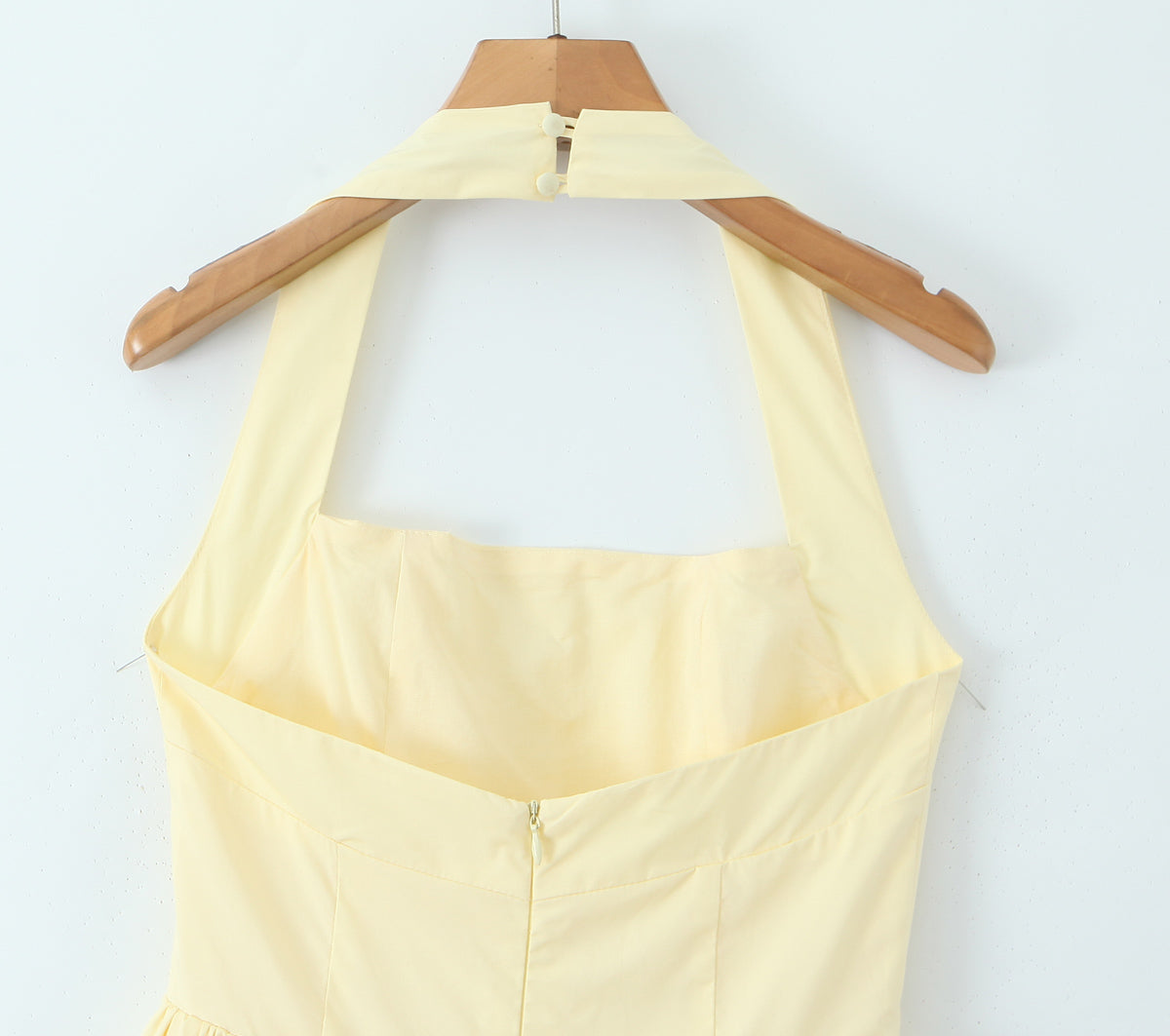 Halter Ruched A-Line Mini Dress