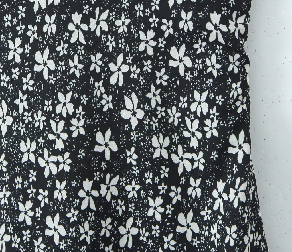 Deep-V-Neck Maxi Spring Vintage Floral Sling Dress
