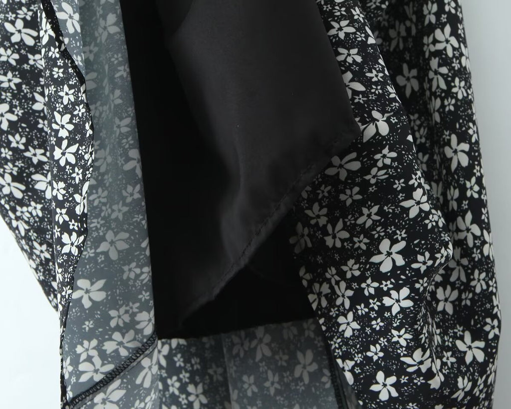Deep-V-Neck Maxi Spring Vintage Floral Sling Dress