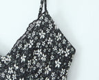 Deep-V-Neck Maxi Spring Vintage Floral Sling Dress
