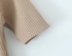 Women's Spring Women Clothes Polo Collar Design Slim Fit Slimming Waist Trimming Knitted Short Sleeve Deep V Plunge Neck Dress
