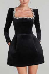 Women's Velvet Spring Dress