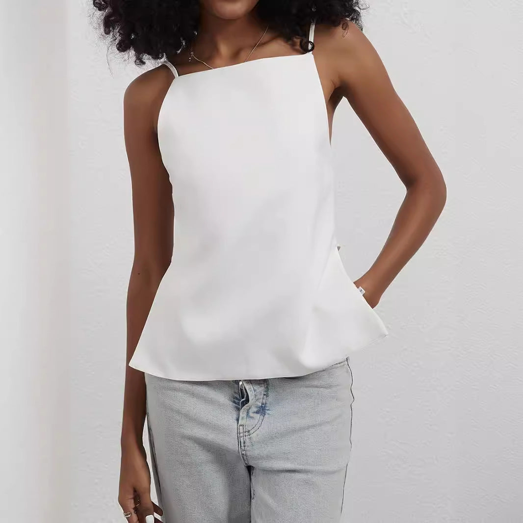 Big Backless Camisole Pure Sleeveless Top