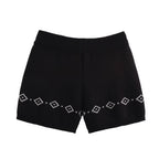 Vintage Slim Fit Warm Black Jacquard Fairland Knitted Sweater Set