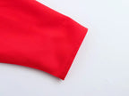 Women's Street Heart-Shaped Collar Puff Sleeves Top