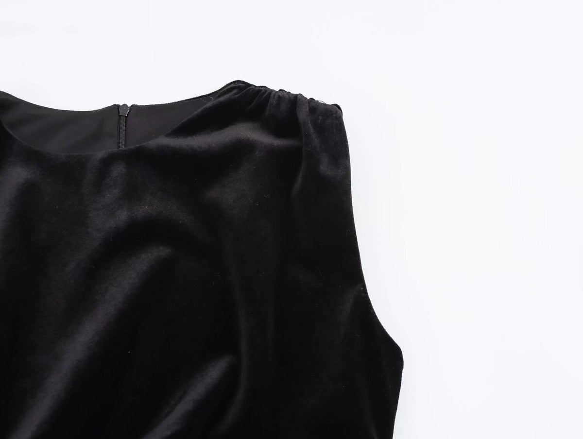 Velvet Asymmetric Ruched Bodycon Maxi Dress